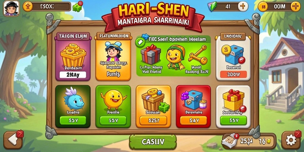 surga55 - Tangkapan layar menampilkan karakter unik yang bisa dimainkan.
